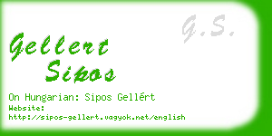 gellert sipos business card