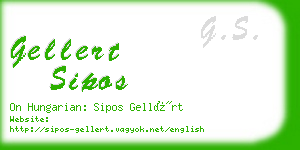 gellert sipos business card
